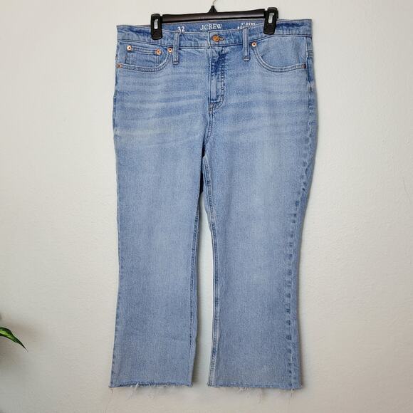 J CREW 9" Demi-Boot Crop Jean High Rise Plus Size 32 - Picture 2 of 10